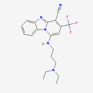 1-{[3-(Diethylamino)propyl]amino}-3-(trifluoromethyl)pyrido[1,2-a]benzimidazole-4-carbonitrile