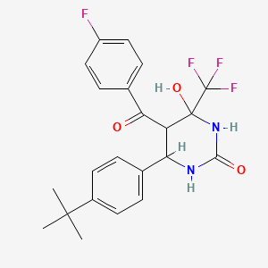 6-(4-tert-butylphenyl)-5-(4-fluorobenzoyl)-4-hydroxy-4-(trifluoromethyl)tetrahydro-2(1H)-pyrimidinone