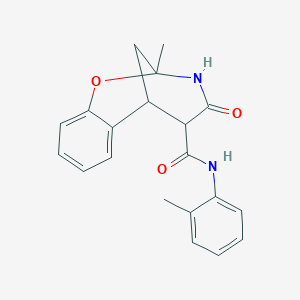 2-methyl-N-(2-methylphenyl)-4-oxo-3,4,5,6-tetrahydro-2H-2,6-methano-1,3-benzoxazocine-5-carboxamide