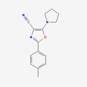 2-(4-Methylphenyl)-5-(pyrrolidin-1-yl)-1,3-oxazole-4-carbonitrile