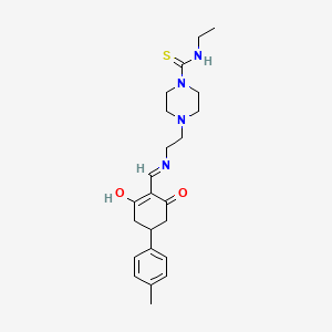 N-ethyl-4-[2-({[4-(4-methylphenyl)-2,6-dioxocyclohexylidene]methyl}amino)ethyl]piperazine-1-carbothioamide