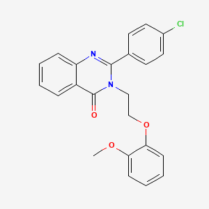 2-(4-chlorophenyl)-3-[2-(2-methoxyphenoxy)ethyl]quinazolin-4(3H)-one