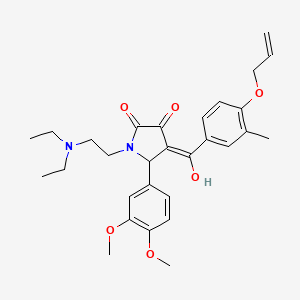 molecular formula C29H36N2O6 B11622751 4-[4-(allyloxy)-3-methylbenzoyl]-1-[2-(diethylamino)ethyl]-5-(3,4-dimethoxyphenyl)-3-hydroxy-1,5-dihydro-2H-pyrrol-2-one 