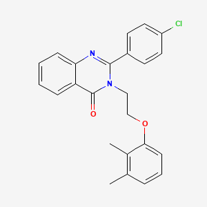 molecular formula C24H21ClN2O2 B11622756 2-(4-chlorophenyl)-3-[2-(2,3-dimethylphenoxy)ethyl]quinazolin-4(3H)-one 