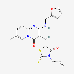 3-[(Z)-(3-allyl-4-oxo-2-thioxo-1,3-thiazolidin-5-ylidene)methyl]-2-[(2-furylmethyl)amino]-7-methyl-4H-pyrido[1,2-a]pyrimidin-4-one