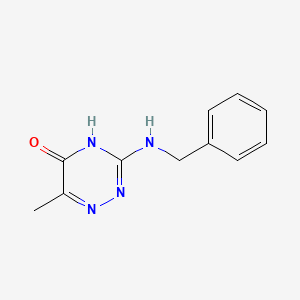 molecular formula C11H12N4O B11622792 3-(benzylamino)-6-methyl-1,2,4-triazin-5(4H)-one 