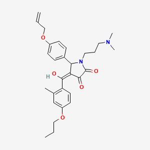 1-[3-(dimethylamino)propyl]-3-hydroxy-4-[(2-methyl-4-propoxyphenyl)carbonyl]-5-[4-(prop-2-en-1-yloxy)phenyl]-1,5-dihydro-2H-pyrrol-2-one