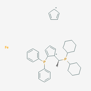 molecular formula C36H44FeP2 B116228 (R)-(-)-1-[(S)-2-二苯基膦基)二茂铁基]乙基二环己基膦，97+% CAS No. 155806-35-2