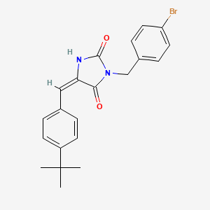 (5E)-3-[(4-bromophenyl)methyl]-5-[(4-tert-butylphenyl)methylidene]imidazolidine-2,4-dione