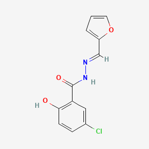 molecular formula C12H9ClN2O3 B11622884 5-chloro-N'-[(E)-furan-2-ylmethylidene]-2-hydroxybenzohydrazide 