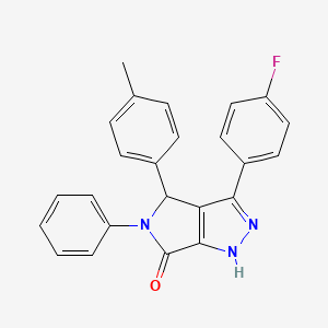 3-(4-fluorophenyl)-4-(4-methylphenyl)-5-phenyl-4,5-dihydropyrrolo[3,4-c]pyrazol-6(1H)-one