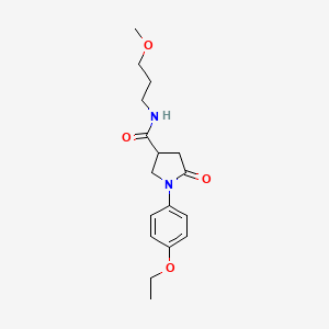 molecular formula C17H24N2O4 B11622901 1-(4-ethoxyphenyl)-N-(3-methoxypropyl)-5-oxopyrrolidine-3-carboxamide 