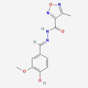 N'-[(E)-(4-hydroxy-3-methoxyphenyl)methylidene]-4-methyl-1,2,5-oxadiazole-3-carbohydrazide