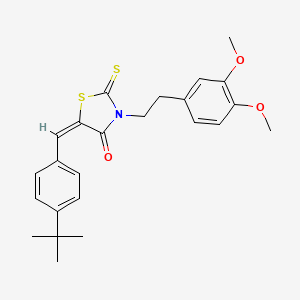 (5E)-5-(4-tert-butylbenzylidene)-3-[2-(3,4-dimethoxyphenyl)ethyl]-2-thioxo-1,3-thiazolidin-4-one