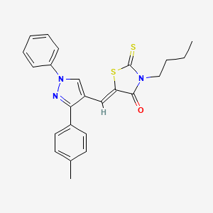 (5Z)-3-butyl-5-{[3-(4-methylphenyl)-1-phenyl-1H-pyrazol-4-yl]methylene}-2-thioxo-1,3-thiazolidin-4-one