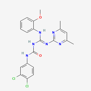 1-(3,4-dichlorophenyl)-3-{(Z)-[(4,6-dimethylpyrimidin-2-yl)amino][(2-methoxyphenyl)amino]methylidene}urea