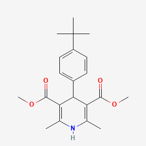 molecular formula C21H27NO4 B11622991 Dimethyl 4-(4-tert-butylphenyl)-2,6-dimethyl-1,4-dihydropyridine-3,5-dicarboxylate CAS No. 401636-24-6