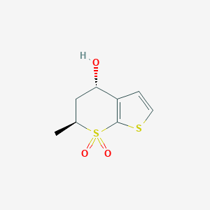 molecular formula C8H10O3S2 B116230 (4S,6S)-4-羟基-6-甲基-5,6-二氢-4H-噻吩并[2,3-b]噻吩 7,7-二氧化物 CAS No. 147086-81-5