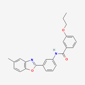 N-[3-(5-methyl-1,3-benzoxazol-2-yl)phenyl]-3-propoxybenzamide