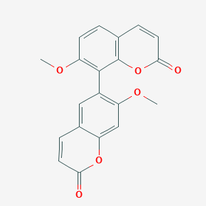 molecular formula C20H14O6 B1162303 7-甲氧基-8-(7-甲氧基-2-氧杂环己烯-6-基)色满-2-酮 CAS No. 3153-73-9