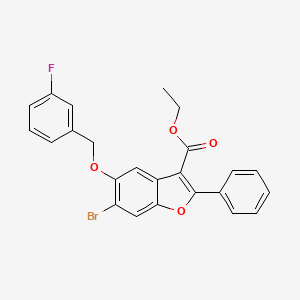 Ethyl 6-bromo-5-[(3-fluorophenyl)methoxy]-2-phenyl-1-benzofuran-3-carboxylate