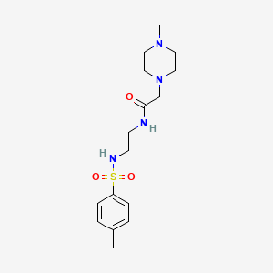 N-(2-{[(4-methylphenyl)sulfonyl]amino}ethyl)-2-(4-methylpiperazin-1-yl)acetamide