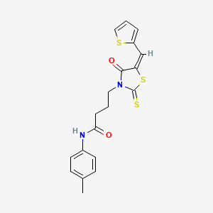 N-(4-Methylphenyl)-4-[(5E)-4-oxo-5-(2-thienylmethylene)-2-thioxo-1,3-thiazolidin-3-YL]butanamide