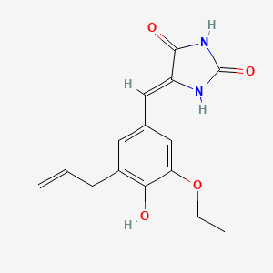 (5Z)-5-[3-ethoxy-4-hydroxy-5-(prop-2-en-1-yl)benzylidene]imidazolidine-2,4-dione