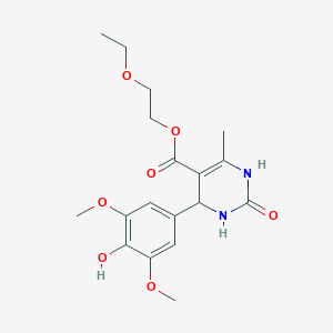 2-Ethoxyethyl 4-(4-hydroxy-3,5-dimethoxyphenyl)-6-methyl-2-oxo-1,2,3,4-tetrahydropyrimidine-5-carboxylate