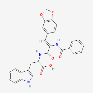 N-[(2Z)-3-(1,3-benzodioxol-5-yl)-2-(benzoylamino)prop-2-enoyl]tryptophan