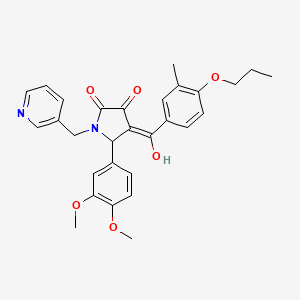 5-(3,4-dimethoxyphenyl)-3-hydroxy-4-[(3-methyl-4-propoxyphenyl)carbonyl]-1-(pyridin-3-ylmethyl)-1,5-dihydro-2H-pyrrol-2-one