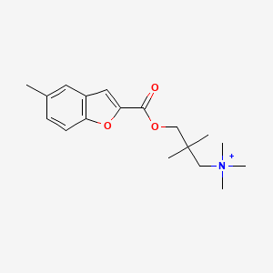 N,N,N,2,2-pentamethyl-3-{[(5-methyl-1-benzofuran-2-yl)carbonyl]oxy}propan-1-aminium