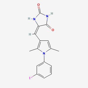 (5E)-5-{[1-(3-iodophenyl)-2,5-dimethyl-1H-pyrrol-3-yl]methylidene}imidazolidine-2,4-dione