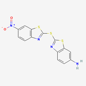 2-[(6-Nitro-1,3-benzothiazol-2-yl)sulfanyl]-1,3-benzothiazol-6-amine