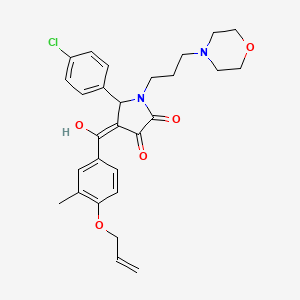 4-[4-(allyloxy)-3-methylbenzoyl]-5-(4-chlorophenyl)-3-hydroxy-1-[3-(4-morpholinyl)propyl]-1,5-dihydro-2H-pyrrol-2-one