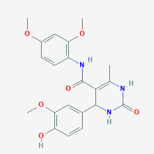 N-(2,4-dimethoxyphenyl)-4-(4-hydroxy-3-methoxyphenyl)-6-methyl-2-oxo-1,2,3,4-tetrahydropyrimidine-5-carboxamide