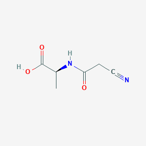molecular formula C6H8N2O3 B116240 (2S)-2-[(2-Cyanoacetyl)amino]propanoic acid CAS No. 144085-35-8