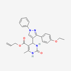 prop-2-en-1-yl 4-[3-(4-ethoxyphenyl)-1-phenyl-1H-pyrazol-4-yl]-6-methyl-2-oxo-1,2,3,4-tetrahydropyrimidine-5-carboxylate