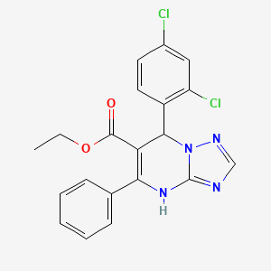 Ethyl 7-(2,4-dichlorophenyl)-5-phenyl-4,7-dihydro[1,2,4]triazolo[1,5-a]pyrimidine-6-carboxylate