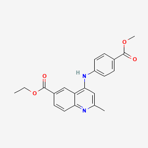 Ethyl 4-{[4-(methoxycarbonyl)phenyl]amino}-2-methylquinoline-6-carboxylate