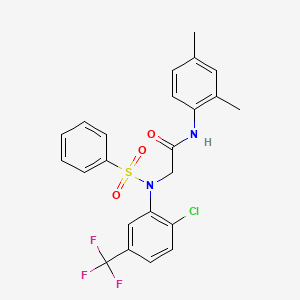 2-{N-[2-Chloro-5-(trifluoromethyl)phenyl]benzenesulfonamido}-N-(2,4-dimethylphenyl)acetamide