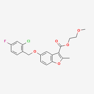 2-Methoxyethyl 5-[(2-chloro-4-fluorophenyl)methoxy]-2-methyl-1-benzofuran-3-carboxylate