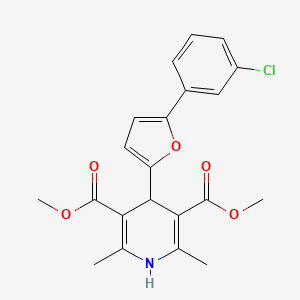 Dimethyl 4-[5-(3-chlorophenyl)furan-2-yl]-2,6-dimethyl-1,4-dihydropyridine-3,5-dicarboxylate