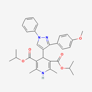 Diisopropyl 4-[3-(4-methoxyphenyl)-1-phenyl-1H-pyrazol-4-YL]-2,6-dimethyl-1,4-dihydro-3,5-pyridinedicarboxylate