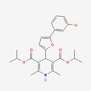 Dipropan-2-yl 4-[5-(3-bromophenyl)furan-2-yl]-2,6-dimethyl-1,4-dihydropyridine-3,5-dicarboxylate