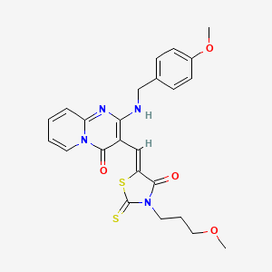 2-[(4-methoxybenzyl)amino]-3-{(Z)-[3-(3-methoxypropyl)-4-oxo-2-thioxo-1,3-thiazolidin-5-ylidene]methyl}-4H-pyrido[1,2-a]pyrimidin-4-one