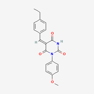 (5E)-5-(4-ethylbenzylidene)-1-(4-methoxyphenyl)pyrimidine-2,4,6(1H,3H,5H)-trione