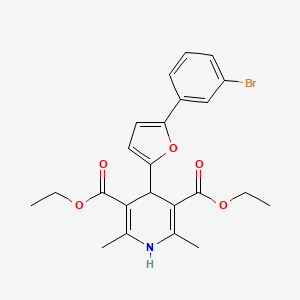 3,5-Pyridinedicarboxylicacid,4-[5-(3-bromophenyl)-2-furanyl]-1,4-dihydro-2,6-dimethyl-,diethylester