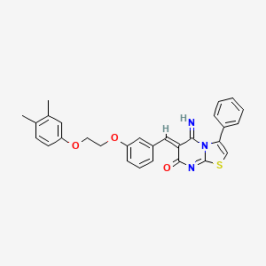 (6Z)-6-{3-[2-(3,4-dimethylphenoxy)ethoxy]benzylidene}-5-imino-3-phenyl-5,6-dihydro-7H-[1,3]thiazolo[3,2-a]pyrimidin-7-one