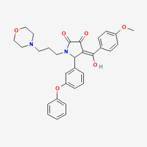 3-hydroxy-4-[(4-methoxyphenyl)carbonyl]-1-[3-(morpholin-4-yl)propyl]-5-(3-phenoxyphenyl)-1,5-dihydro-2H-pyrrol-2-one